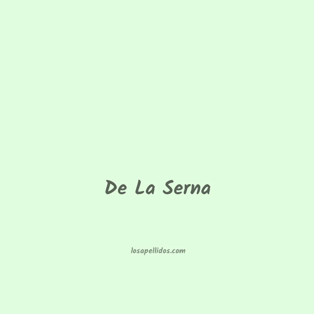 De la serna en chino