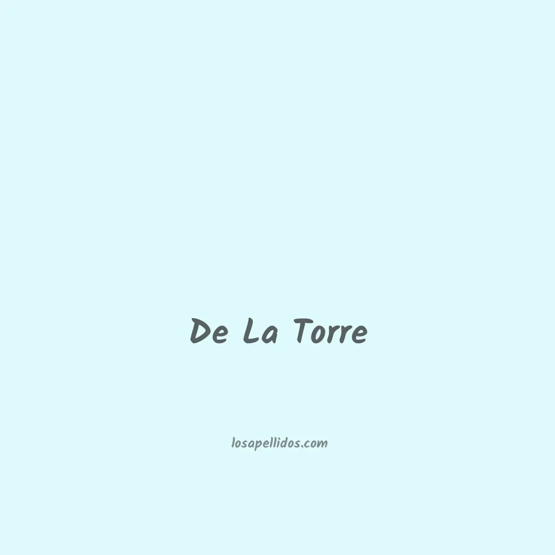 De la torre en chino
