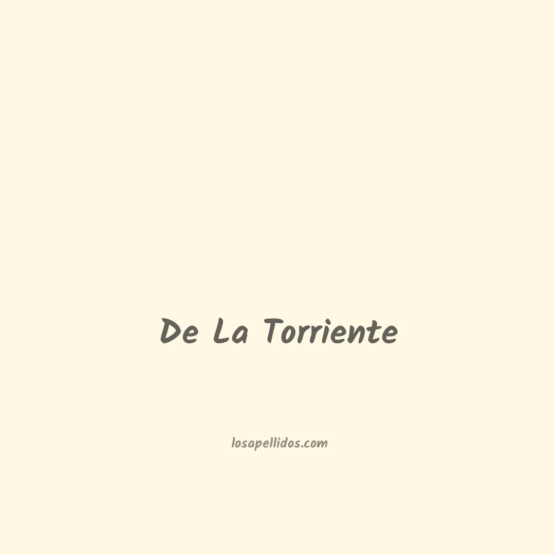 De la torriente en chino