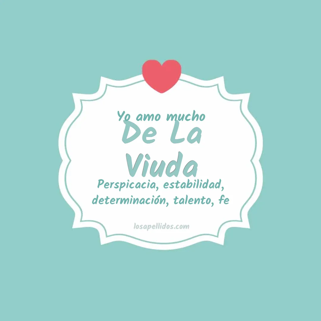 Yo amo mucho De la viuda