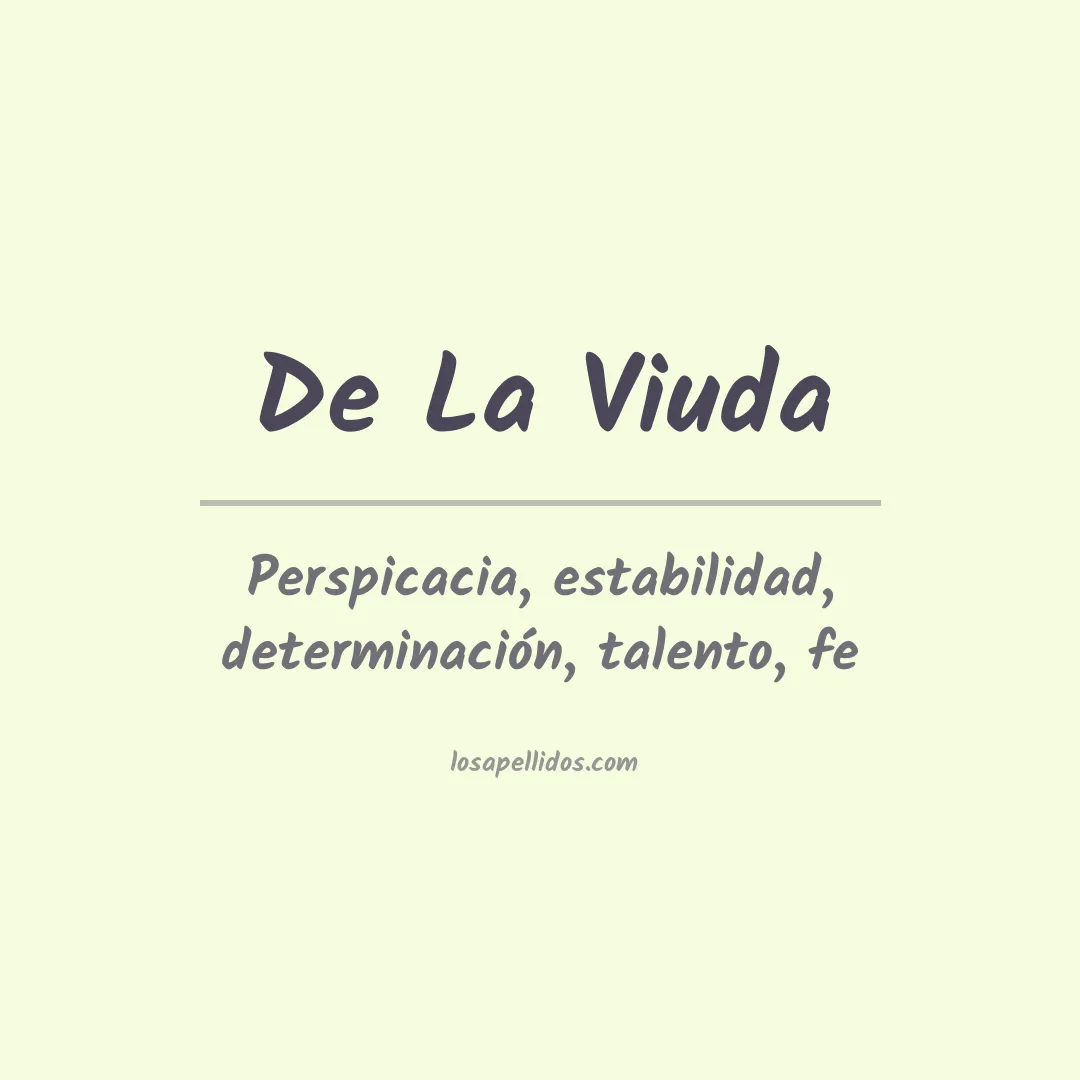 Apellido De la viuda