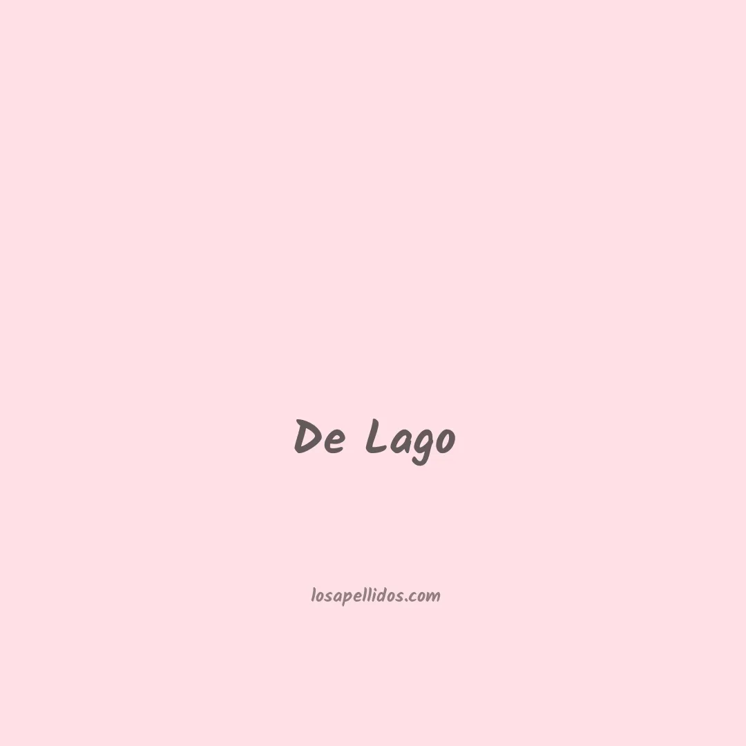 De lago en chino