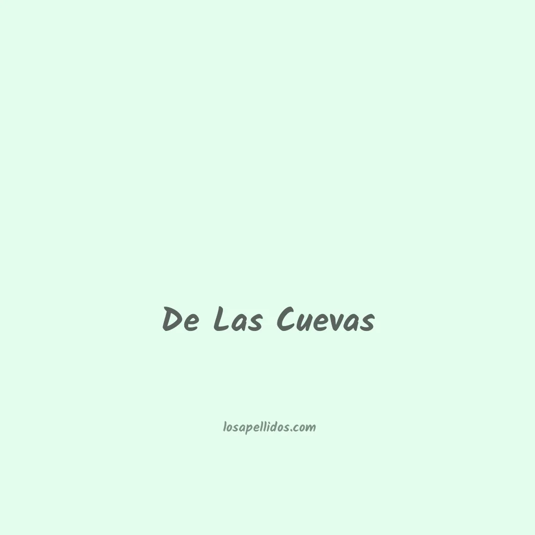 De las cuevas en chino