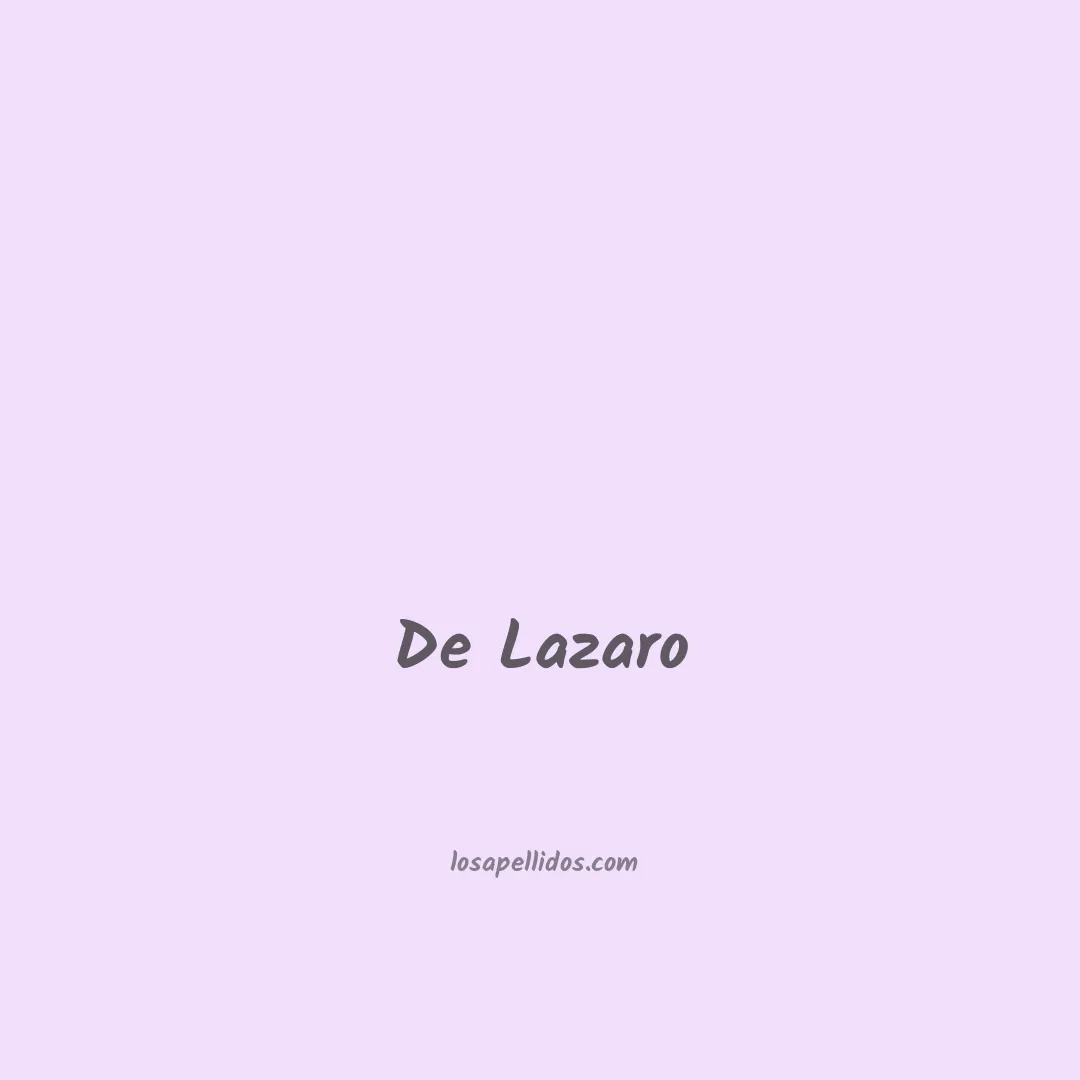 De lazaro en chino