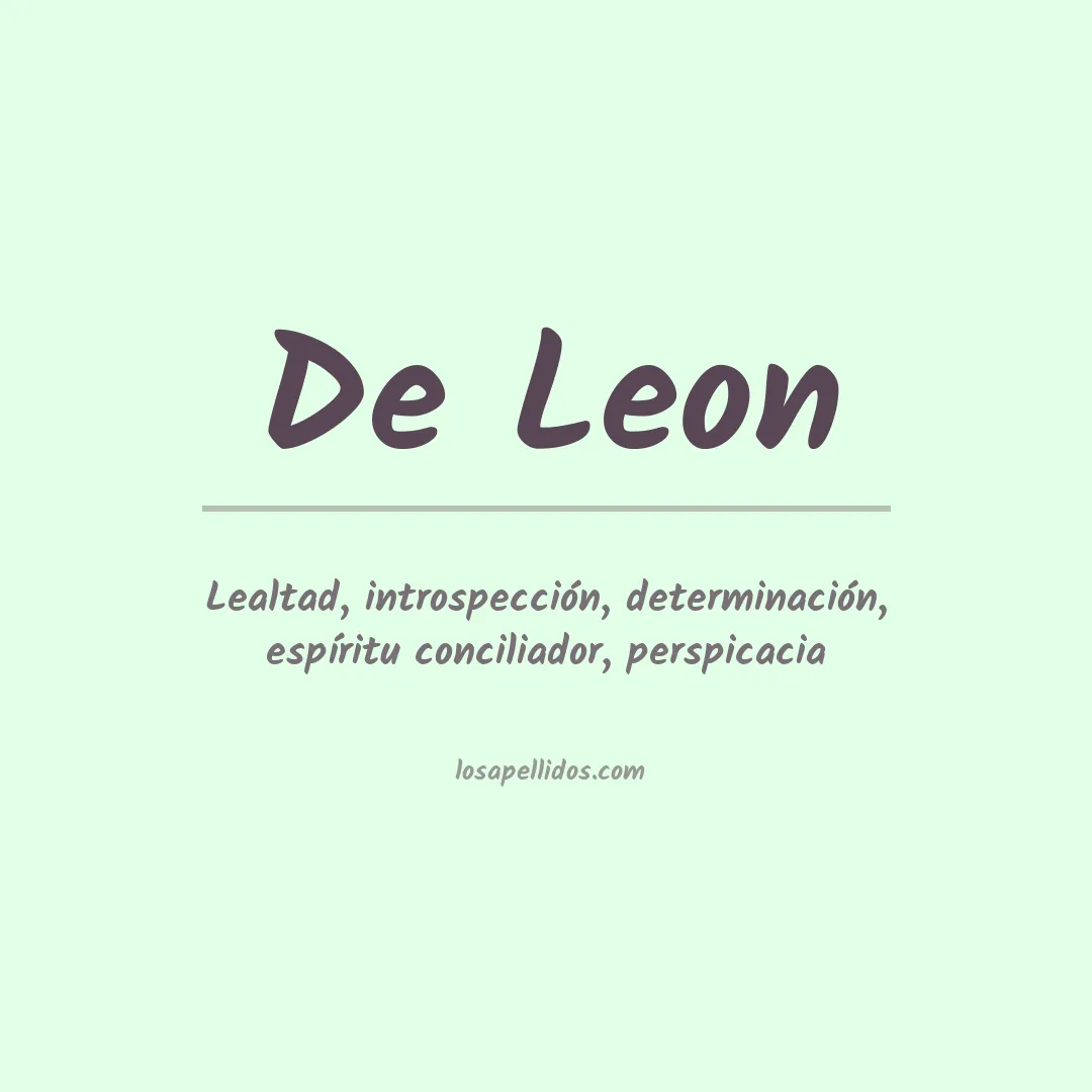 Apellido De leon