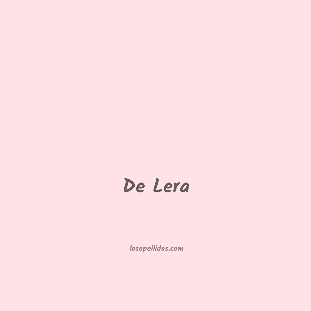 De lera en chino
