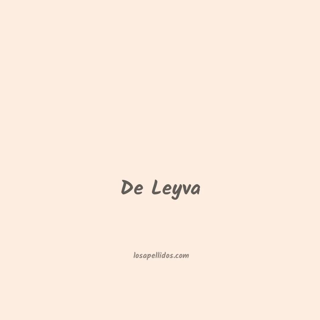 De leyva en chino