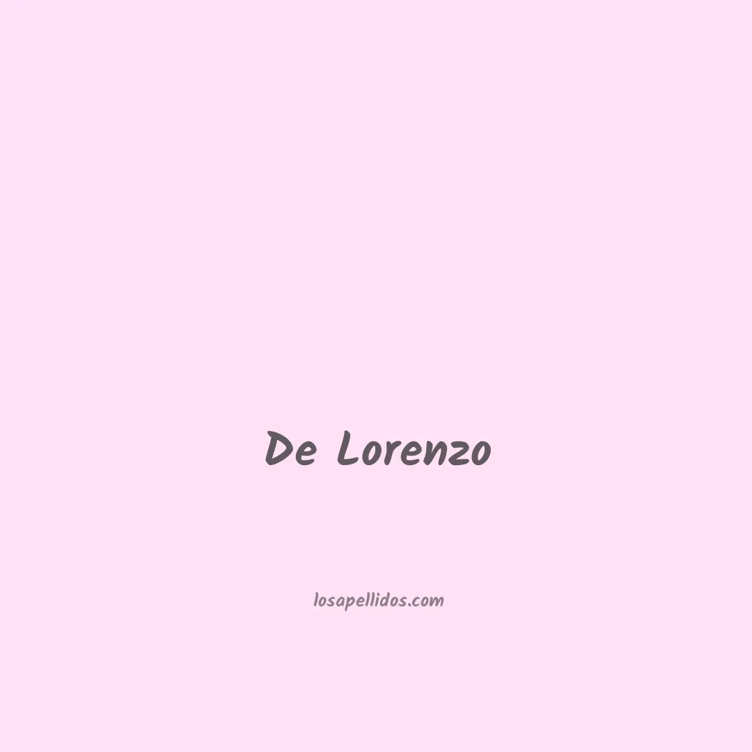 De lorenzo en chino