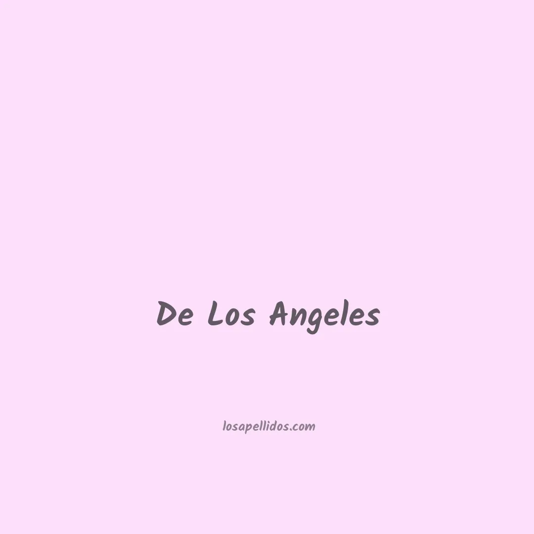 De los angeles en chino