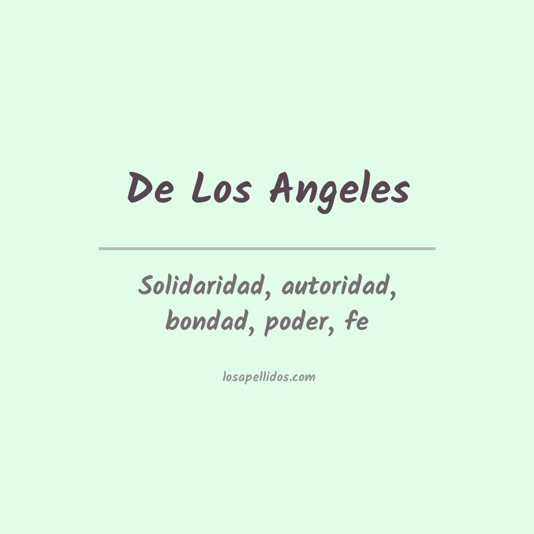 Apellido De los angeles