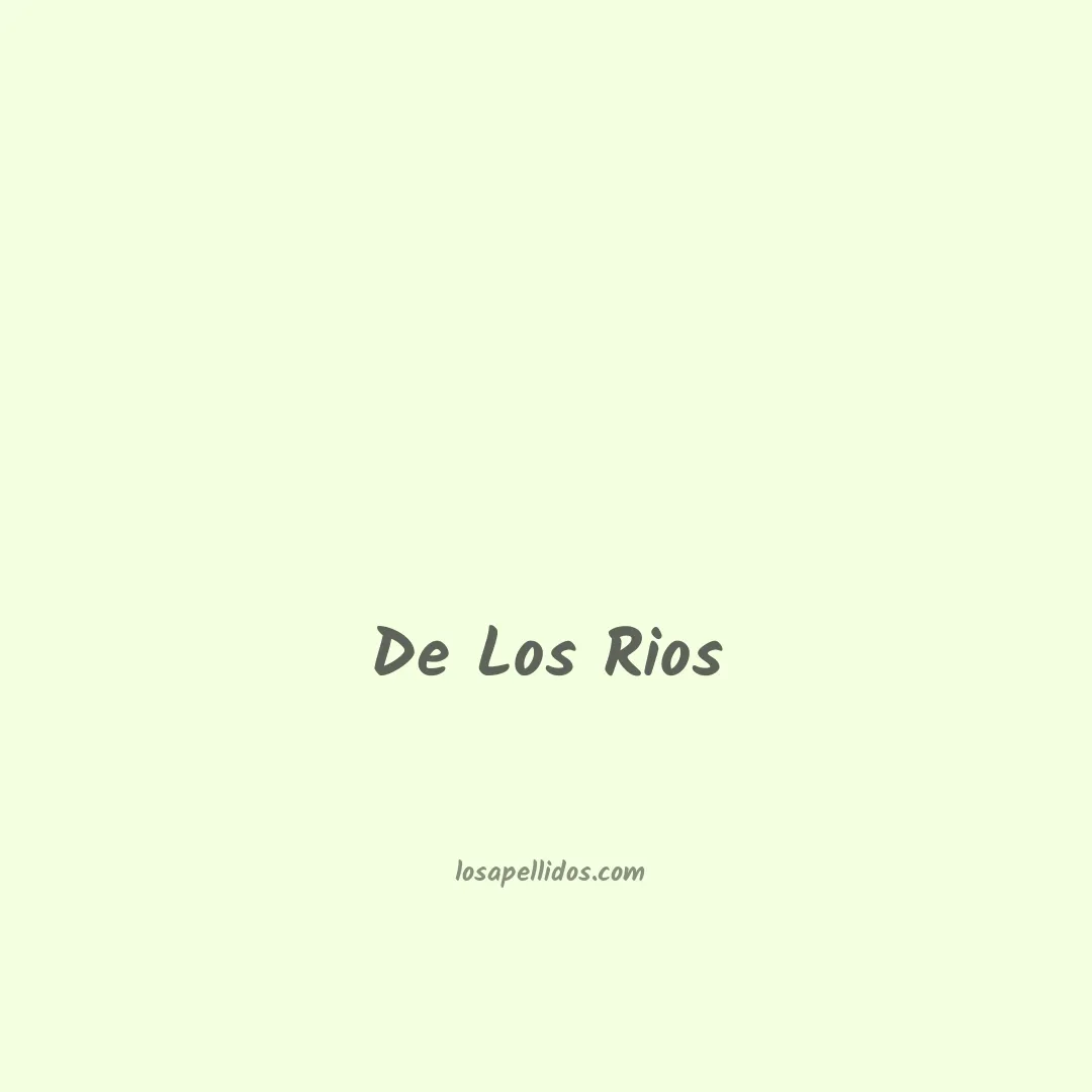 De los rios en chino
