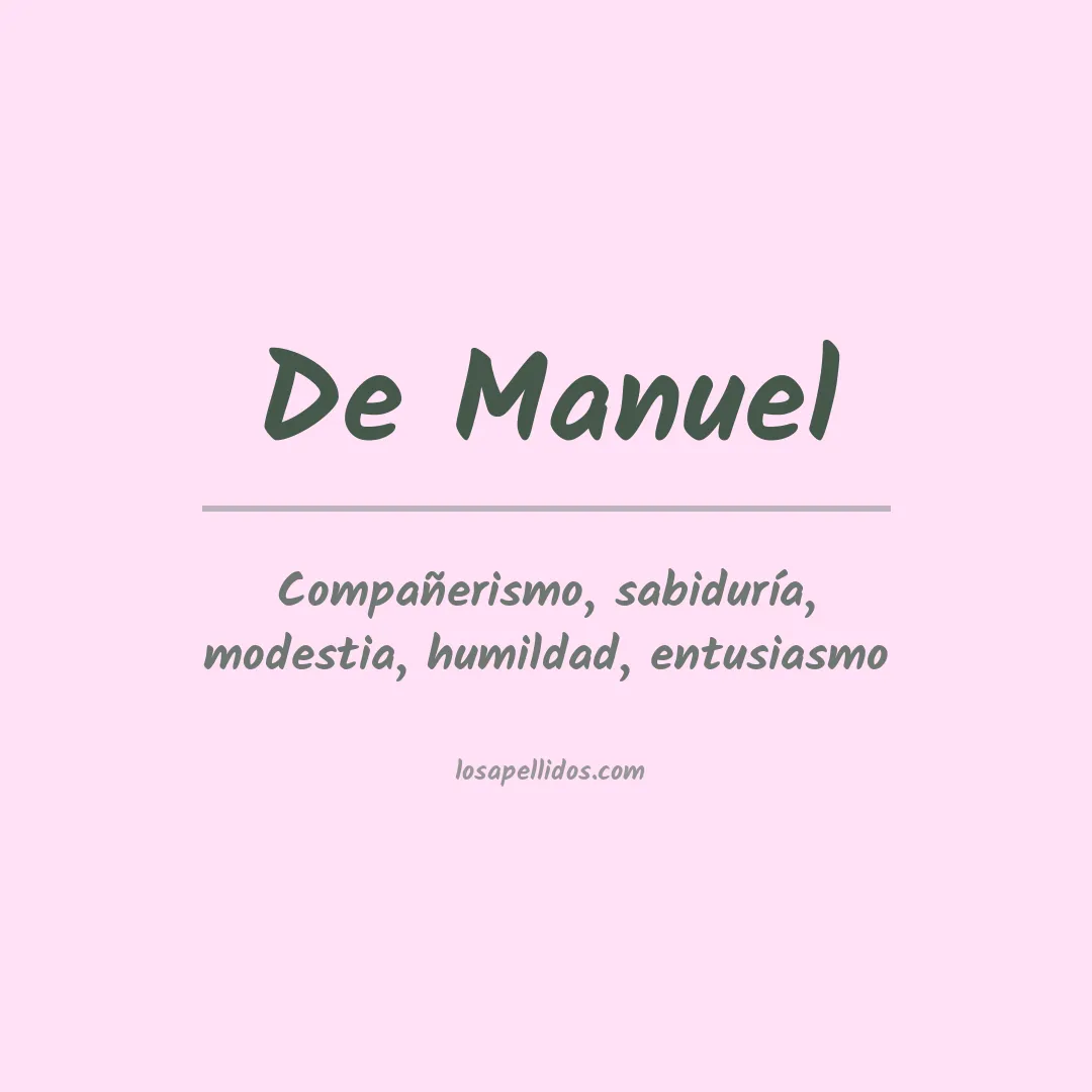 Significado del Apellido De manuel