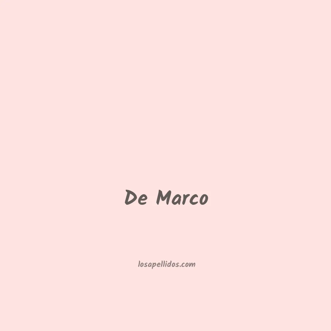 De marco en chino