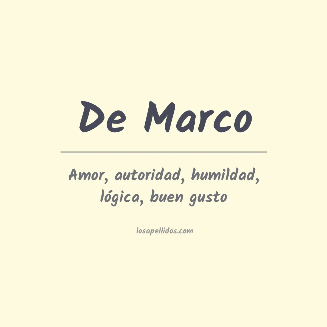 Apellido De marco
