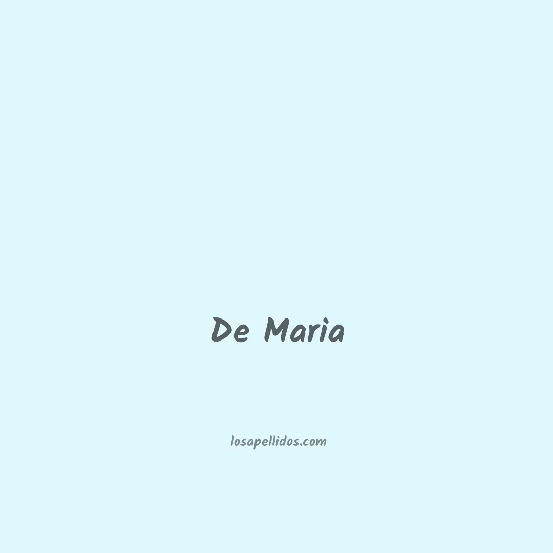 De maria en chino