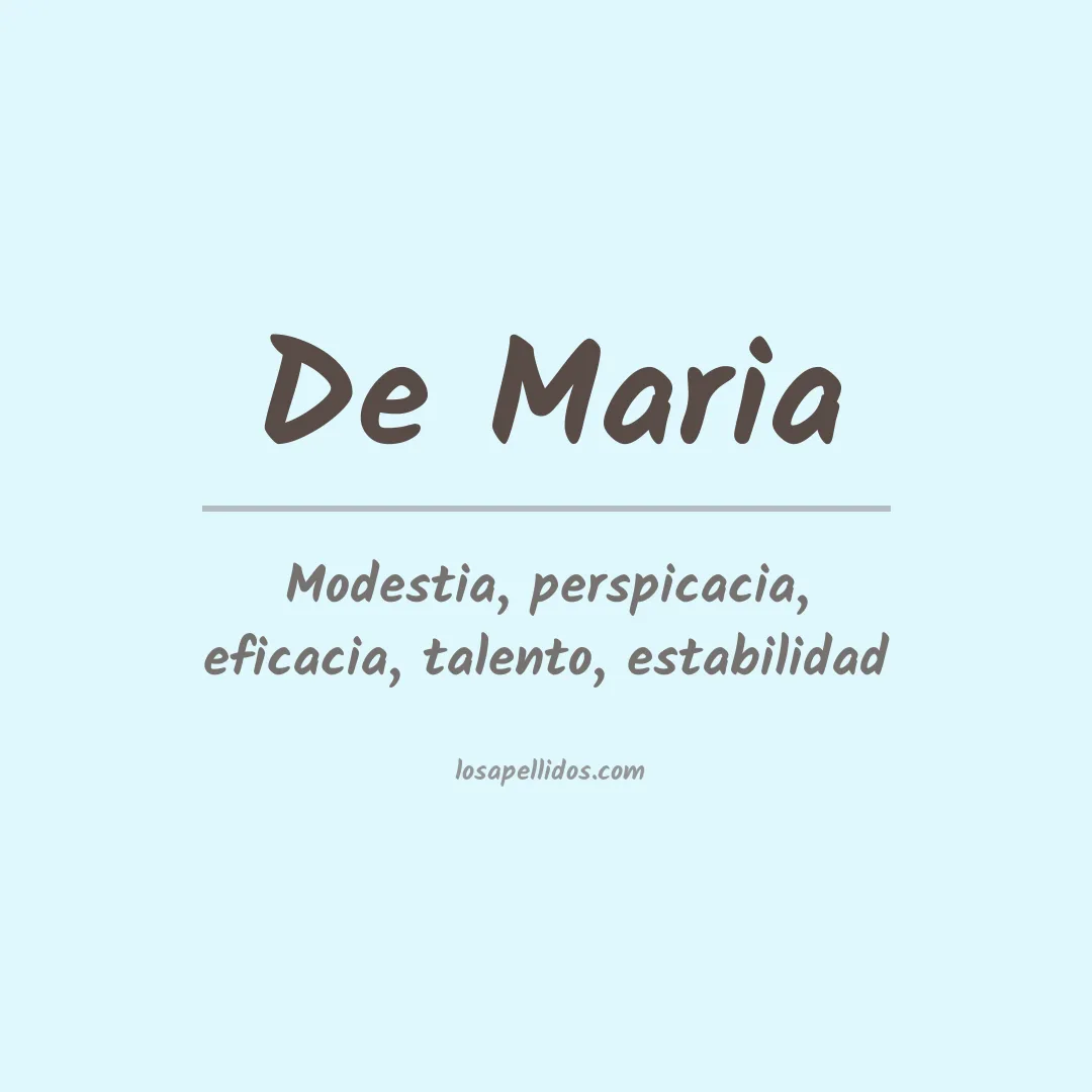 Apellido De maria