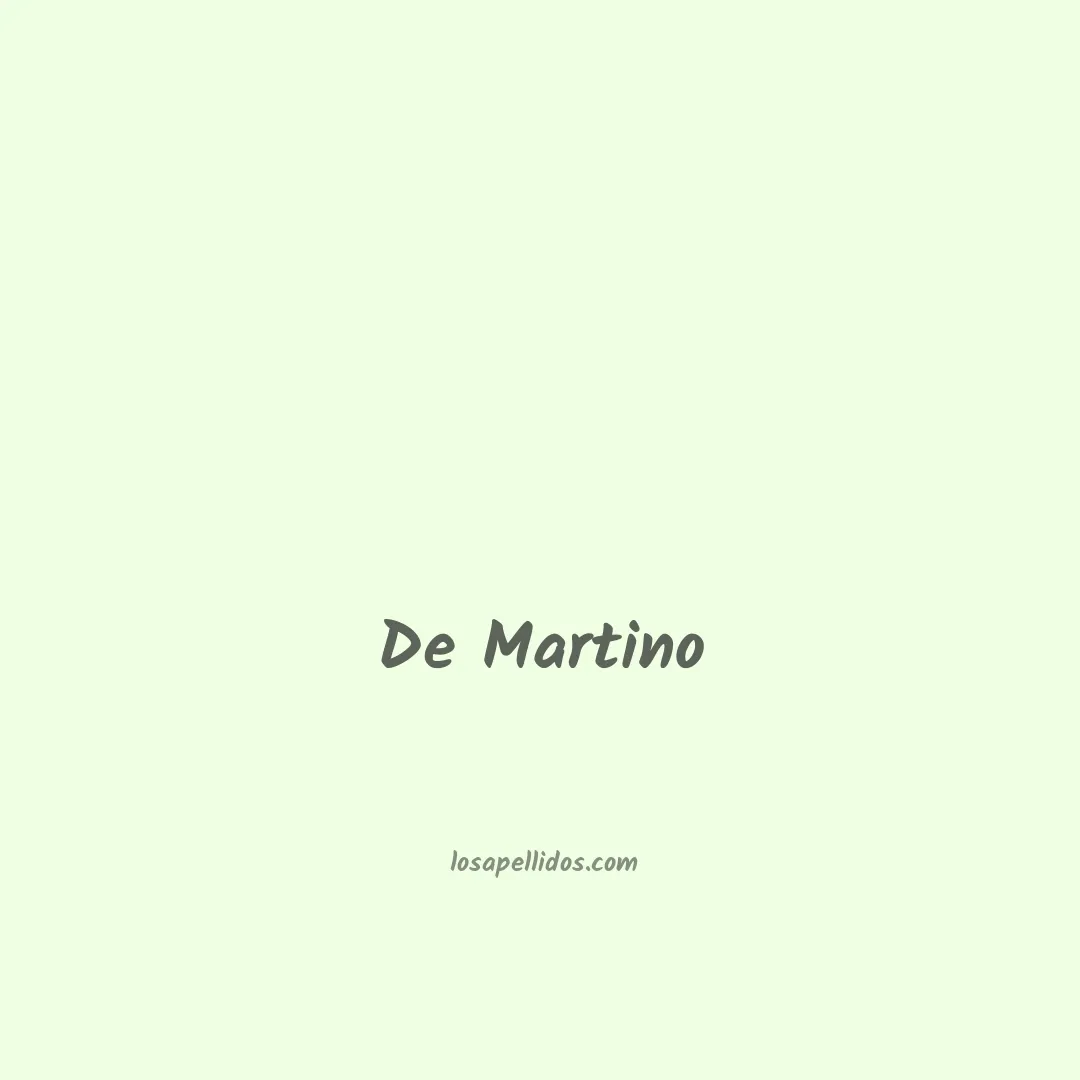 De martino en chino