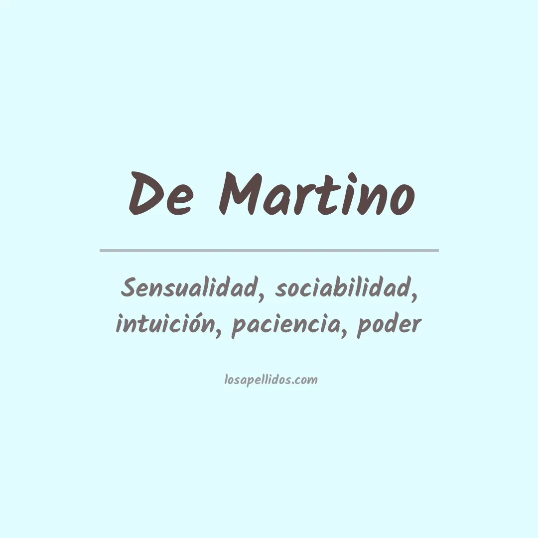 Significado del Apellido De martino