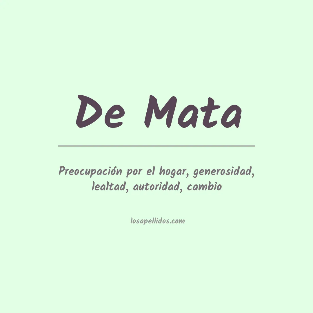 Apellido De mata
