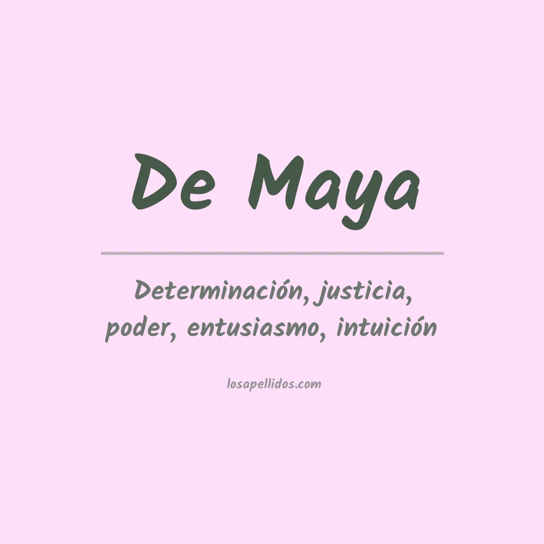 Apellido De maya
