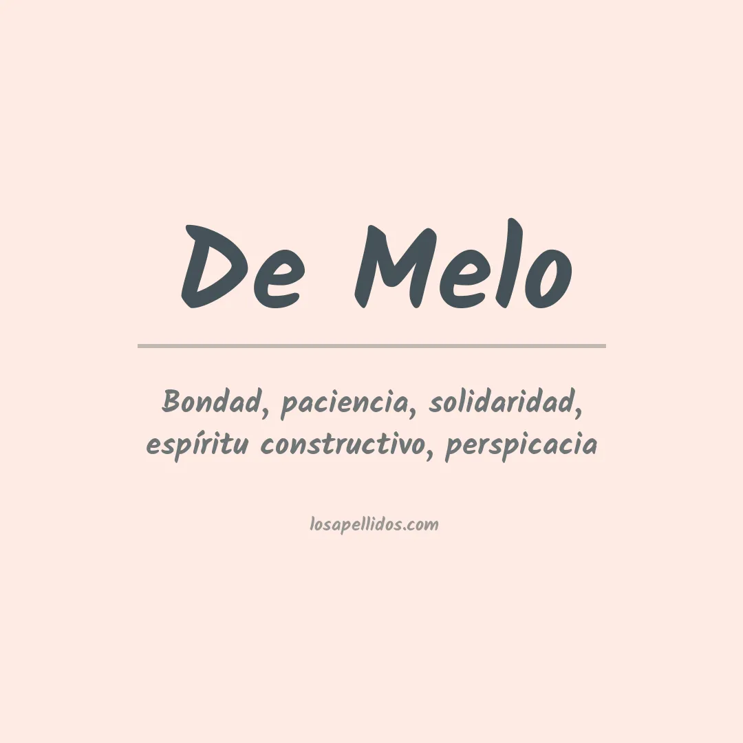 Apellido De melo