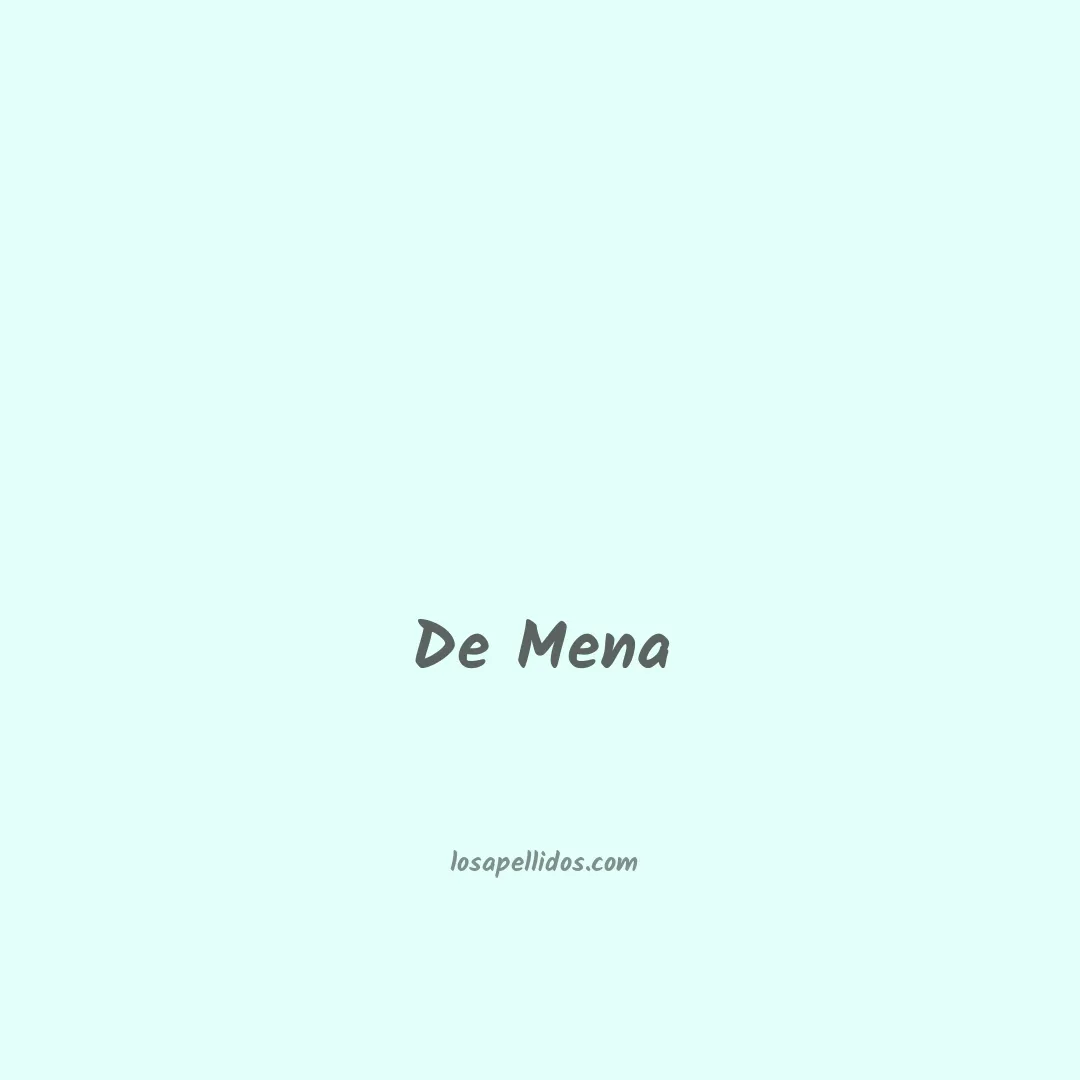 De mena en chino