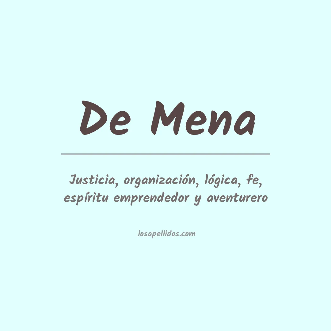Apellido De mena