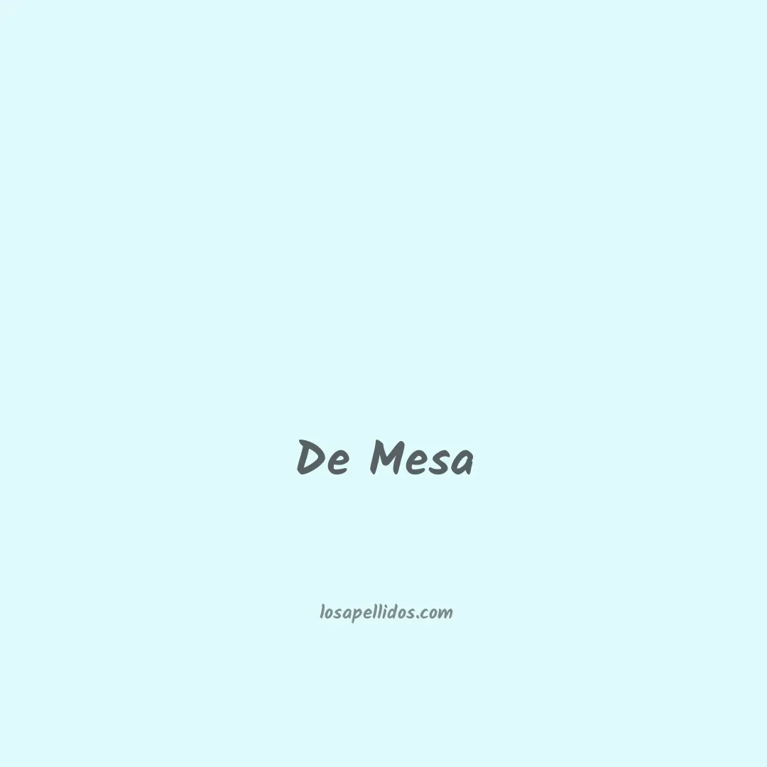 De mesa en chino