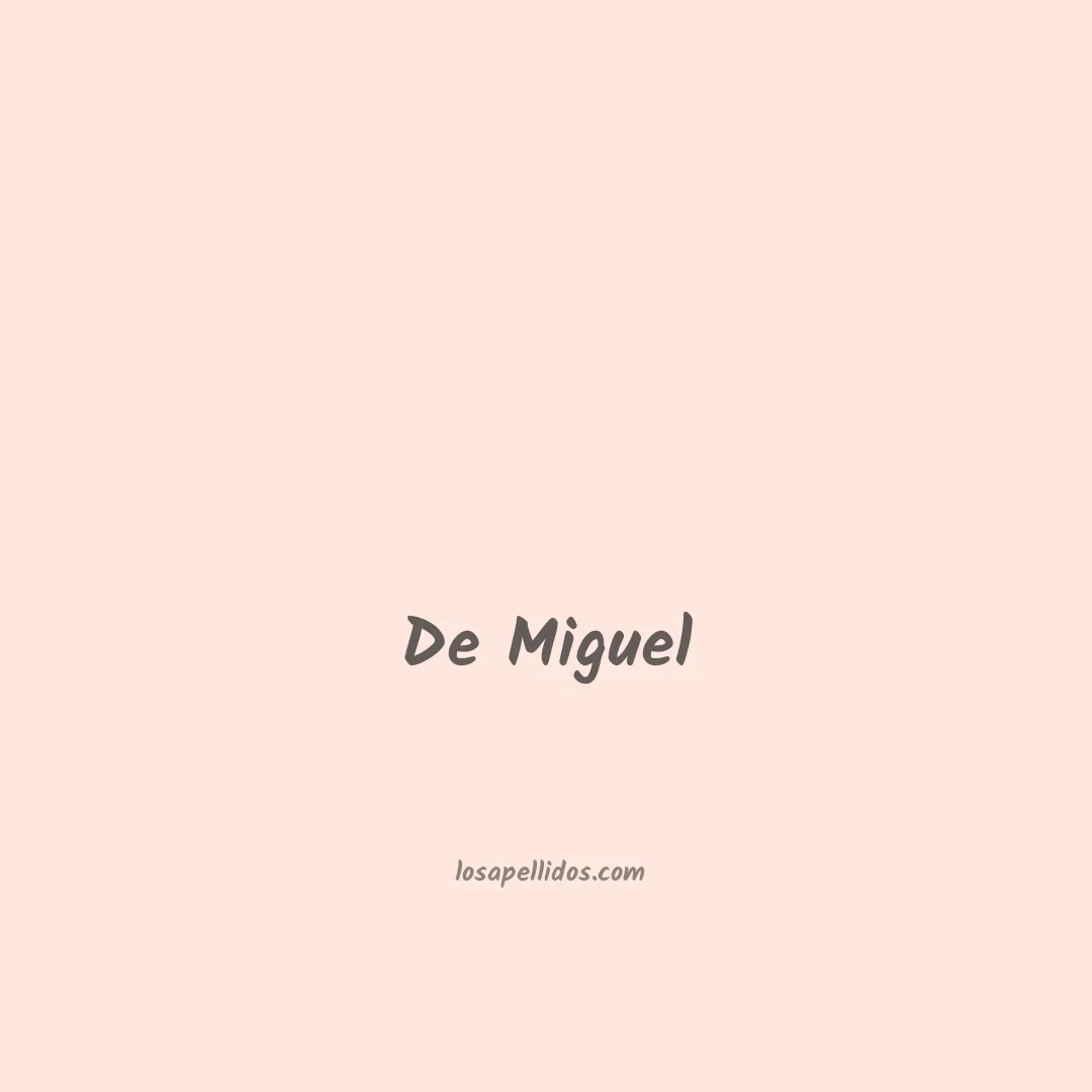 De miguel en chino