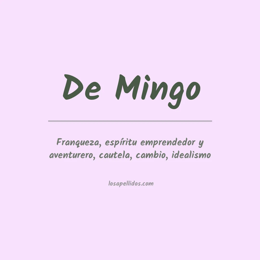Apellido De mingo