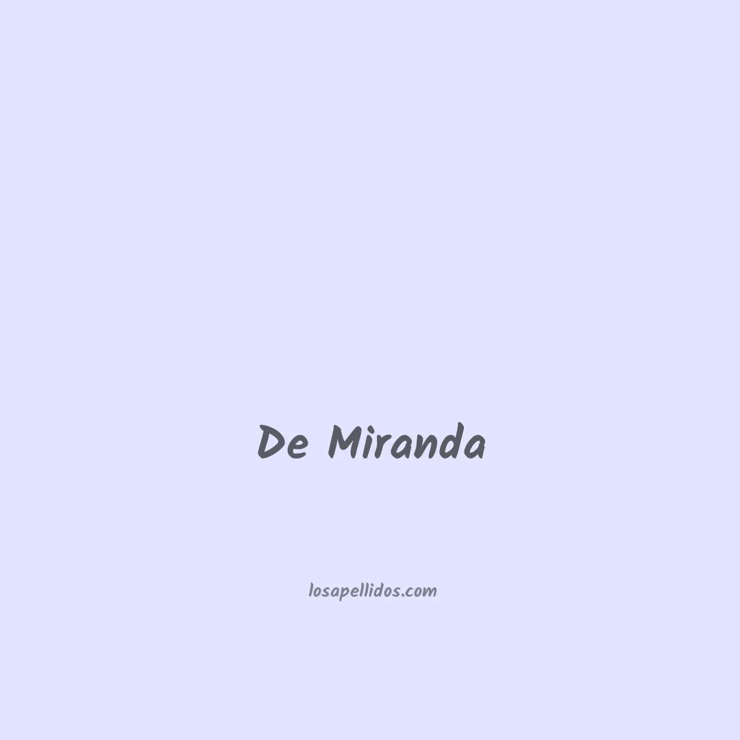 De miranda en chino