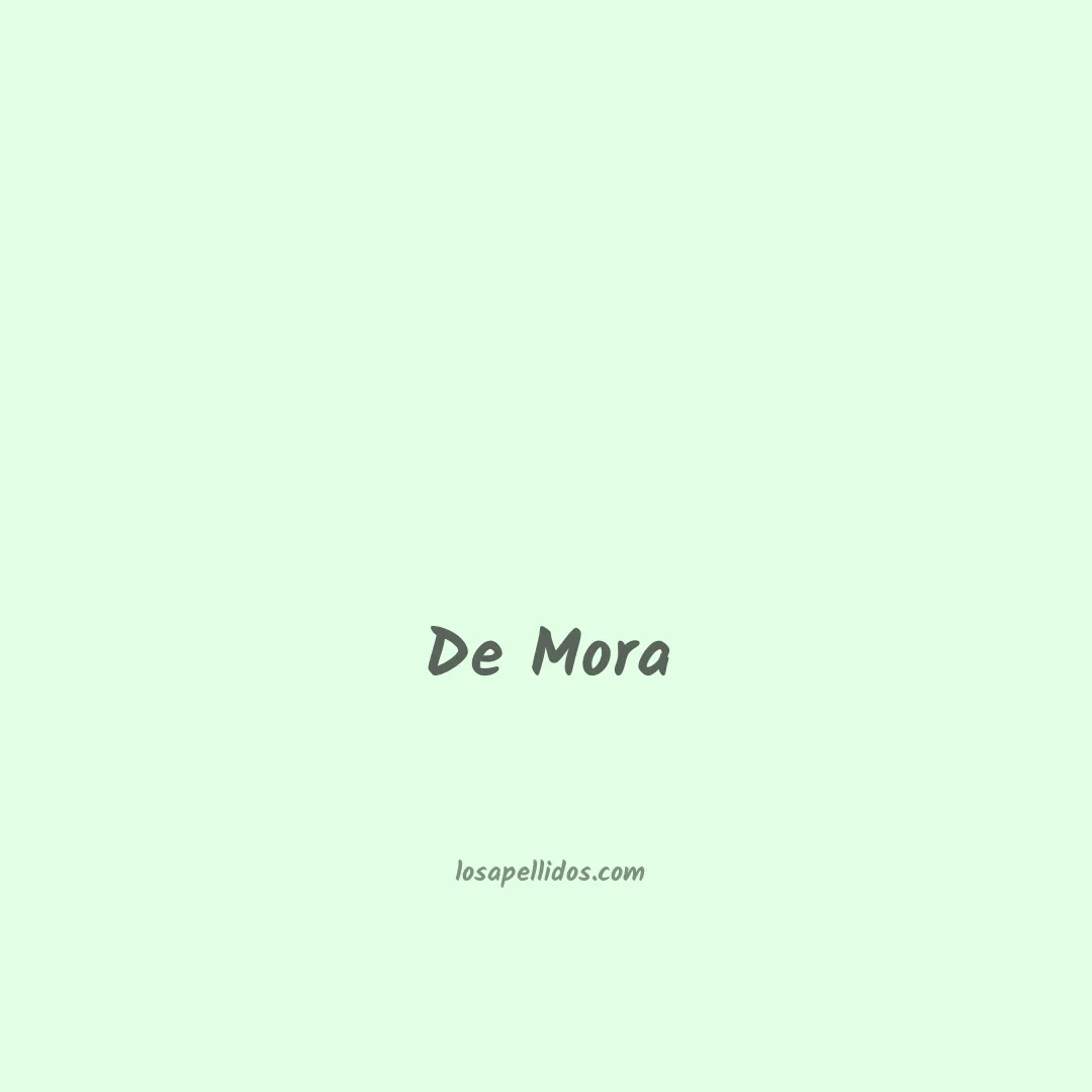 De mora en chino