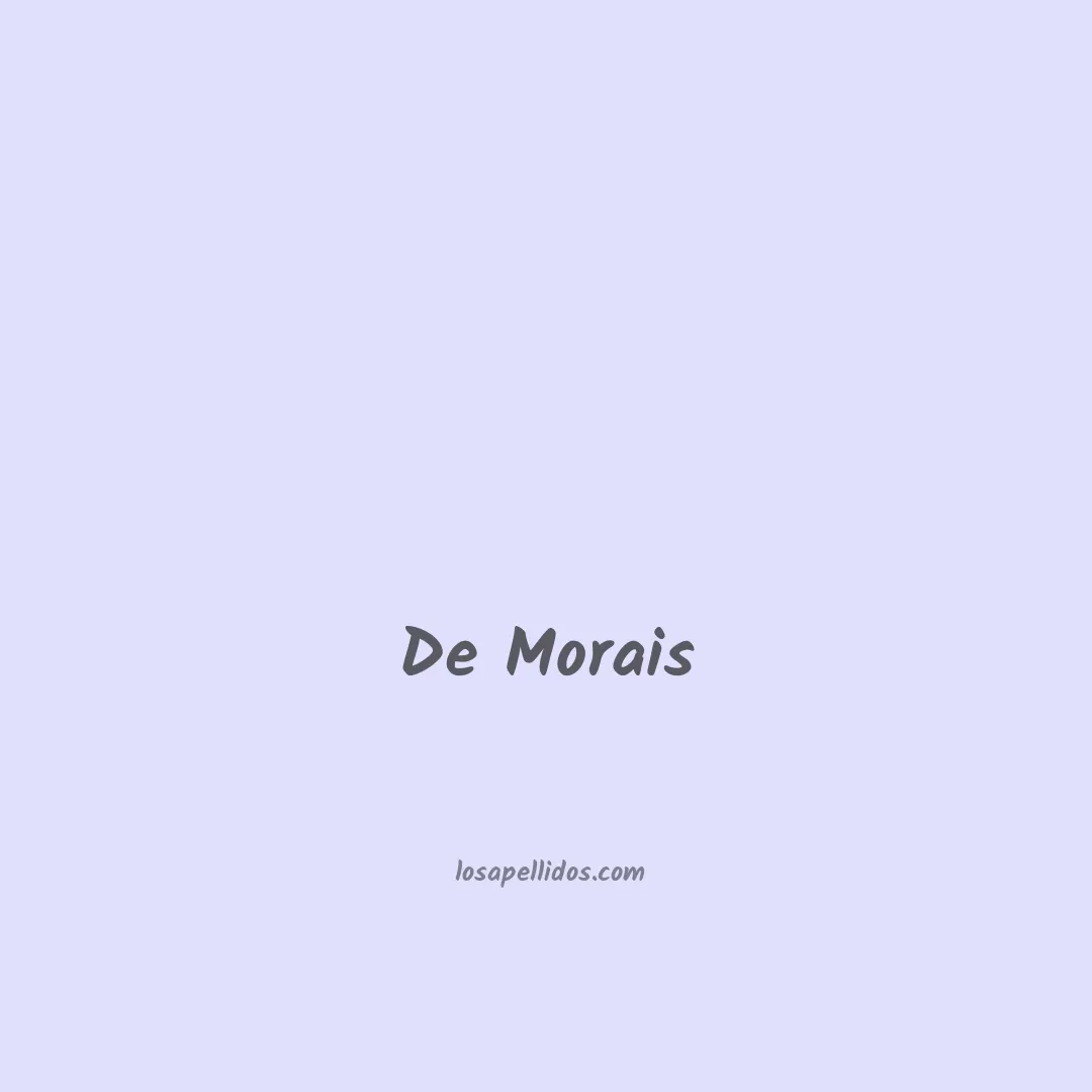 De morais en chino