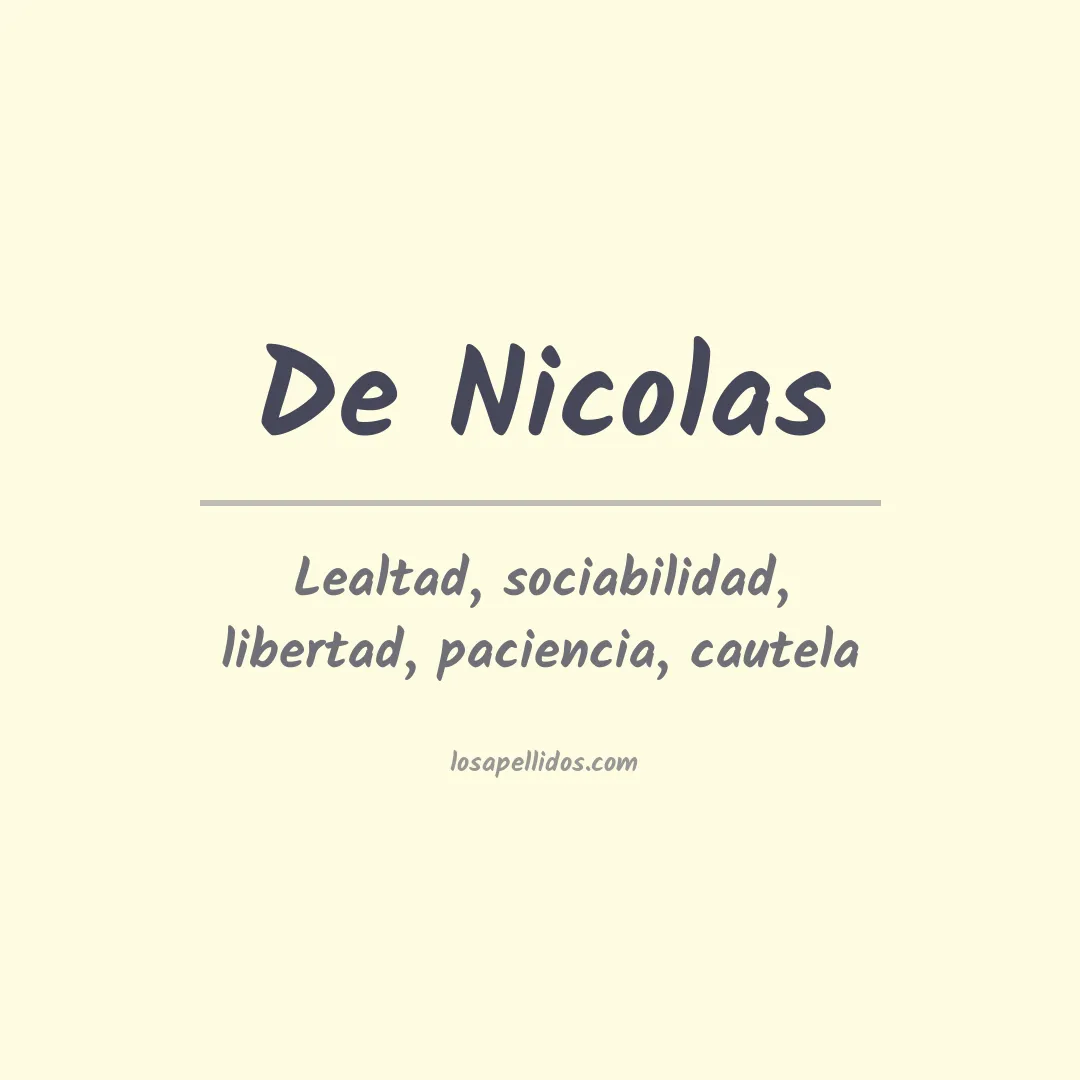 Apellido De nicolas