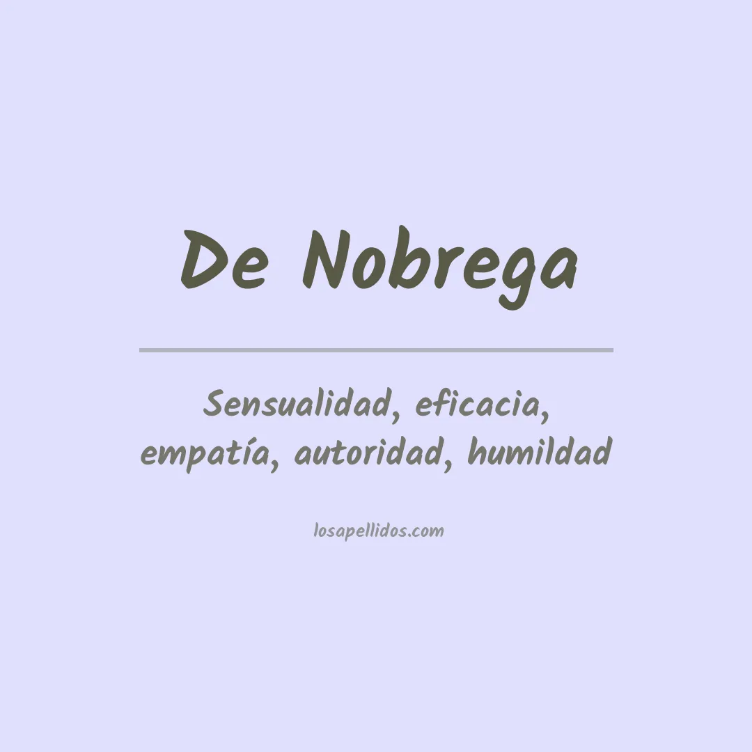 Significado del Apellido De nobrega