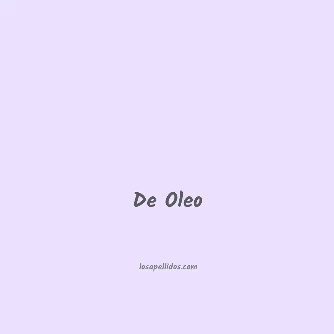 De oleo en chino