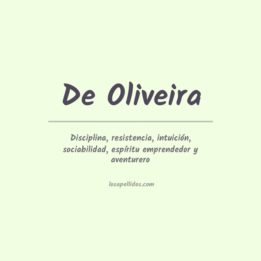 Apellido De oliveira