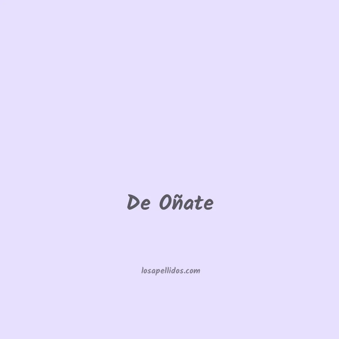 De oñate en chino