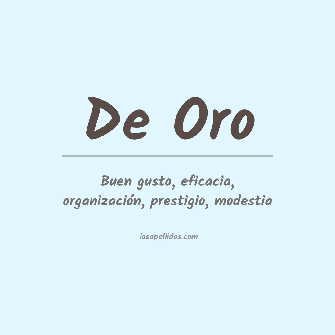 Apellido De oro