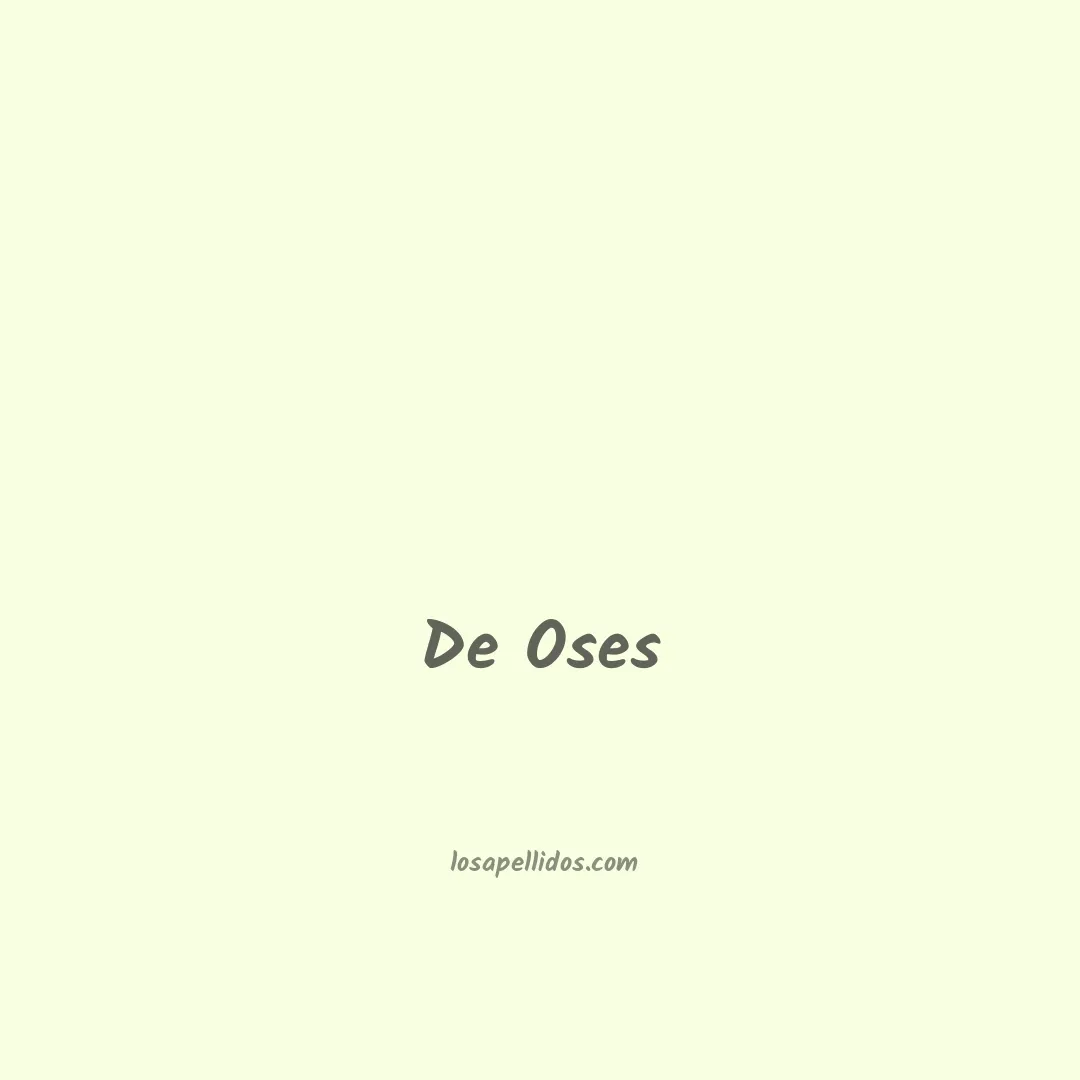 De oses en chino