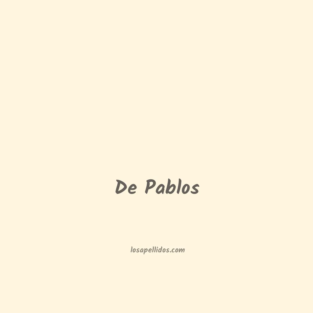 De pablos en chino