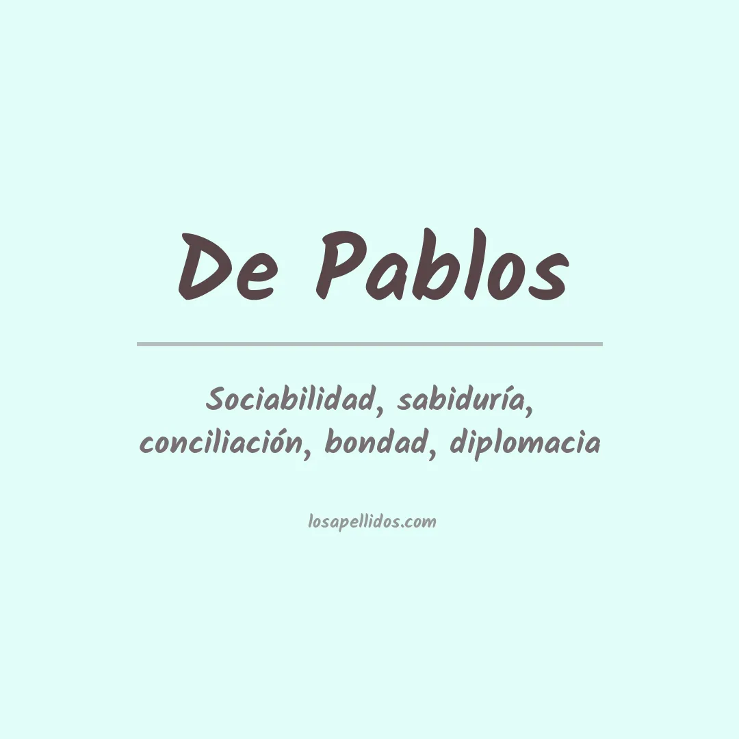 Apellido De pablos