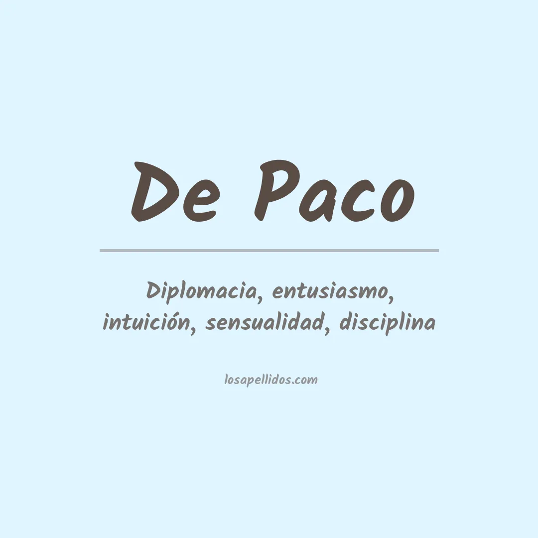 Apellido De paco