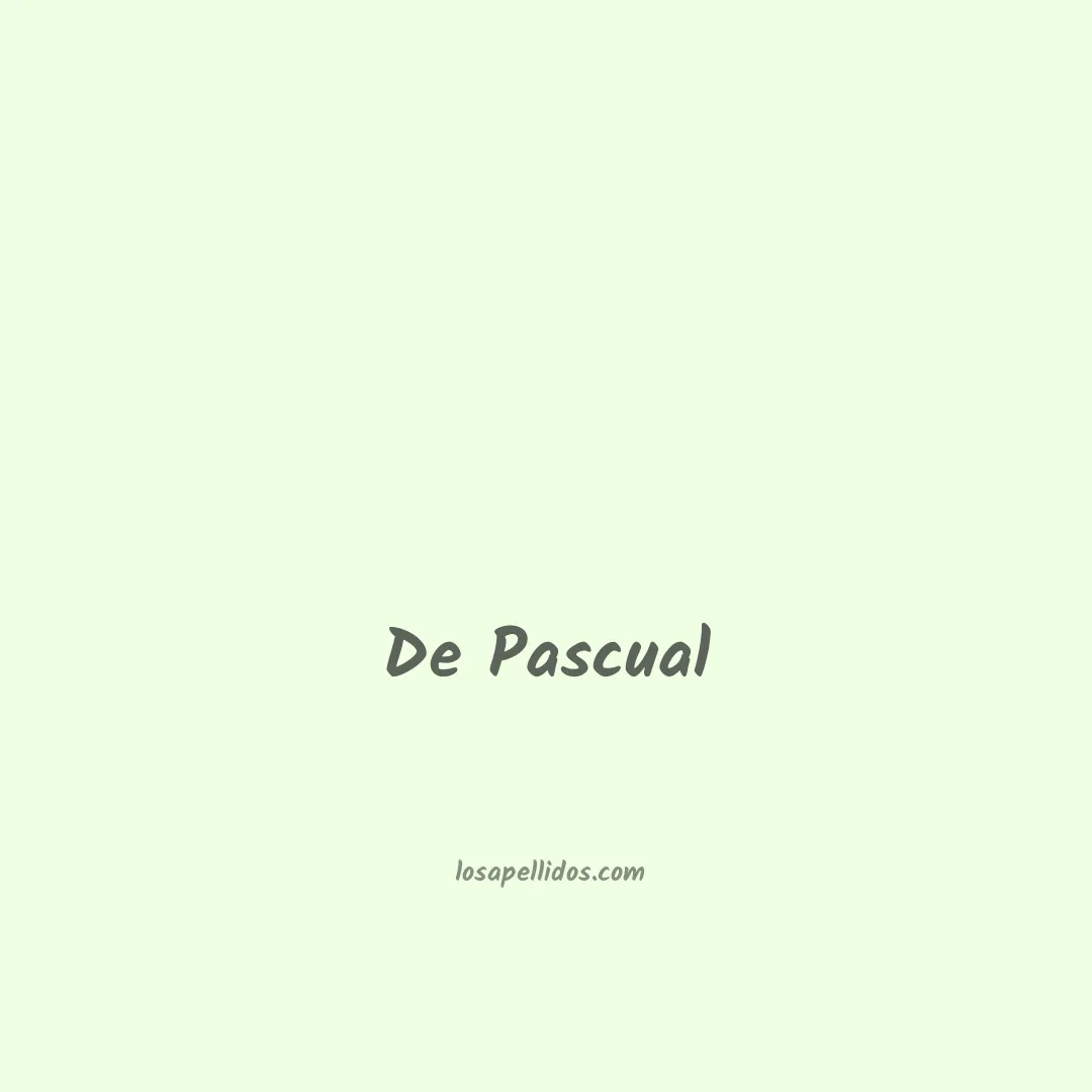 De pascual en chino