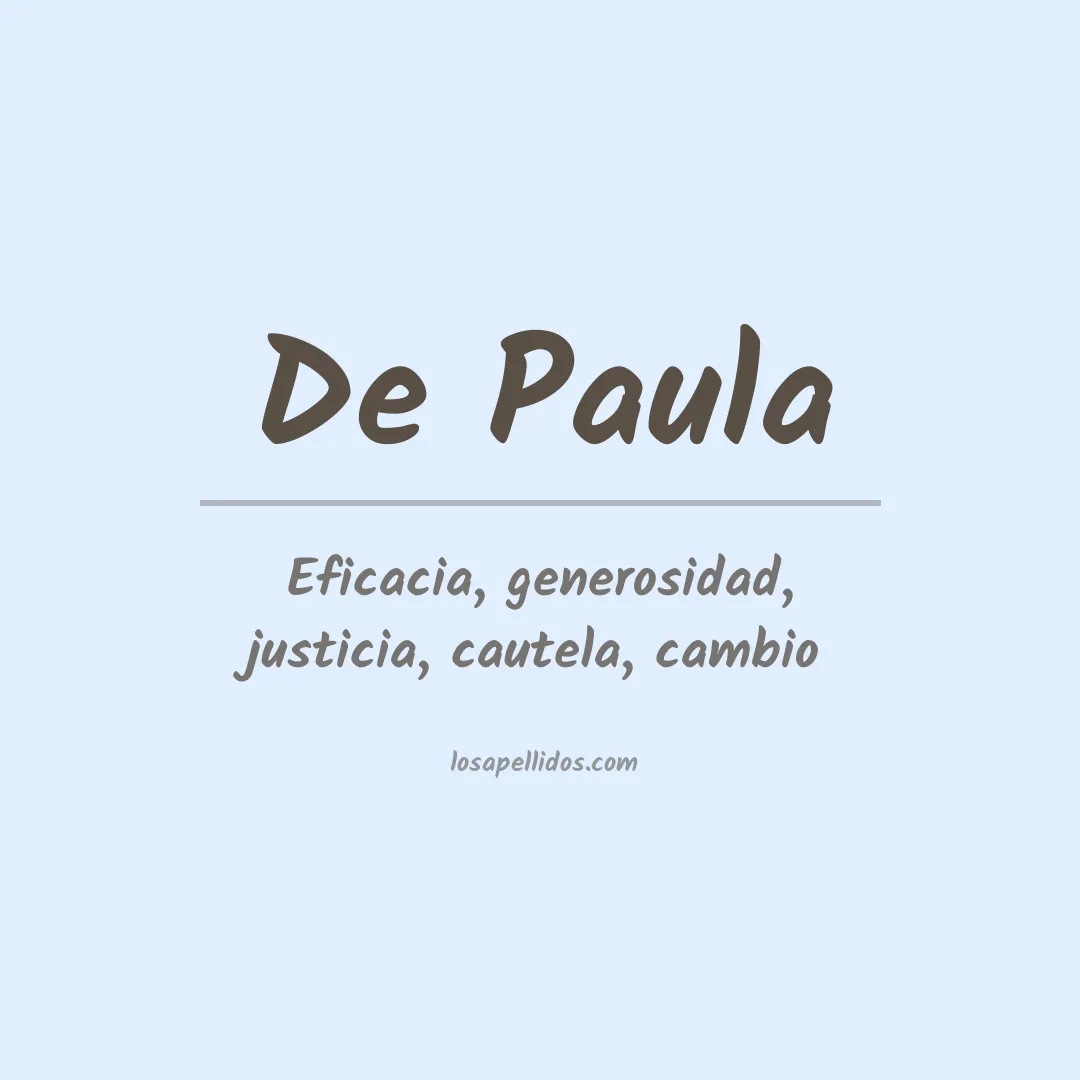 Significado del Apellido De paula