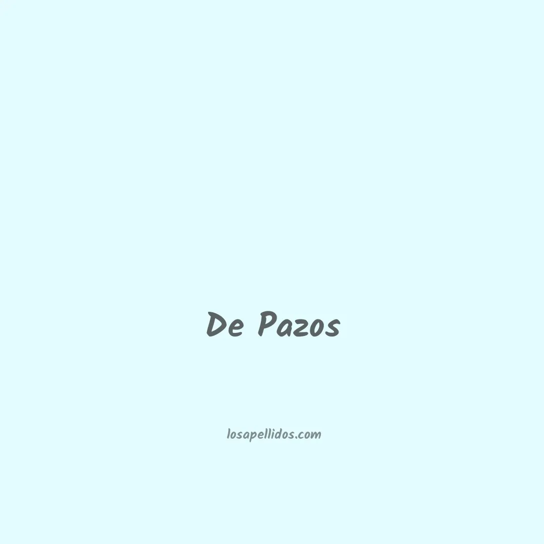 De pazos en chino