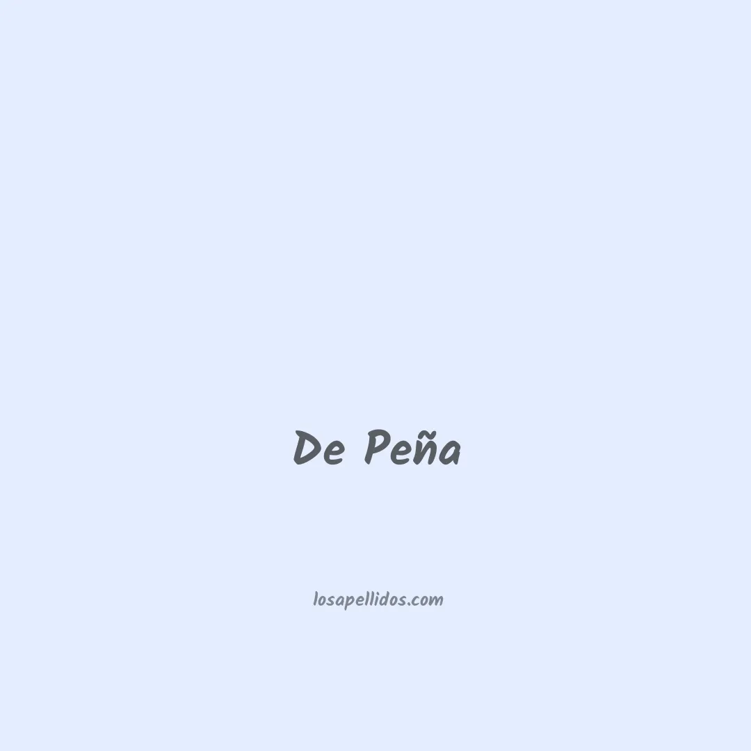De peña en chino