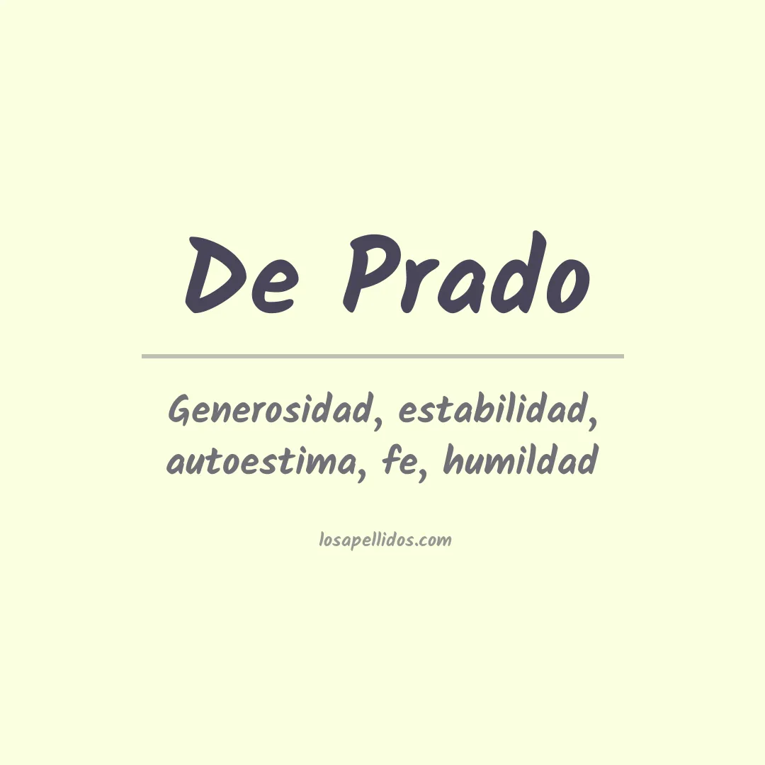 Apellido De prado