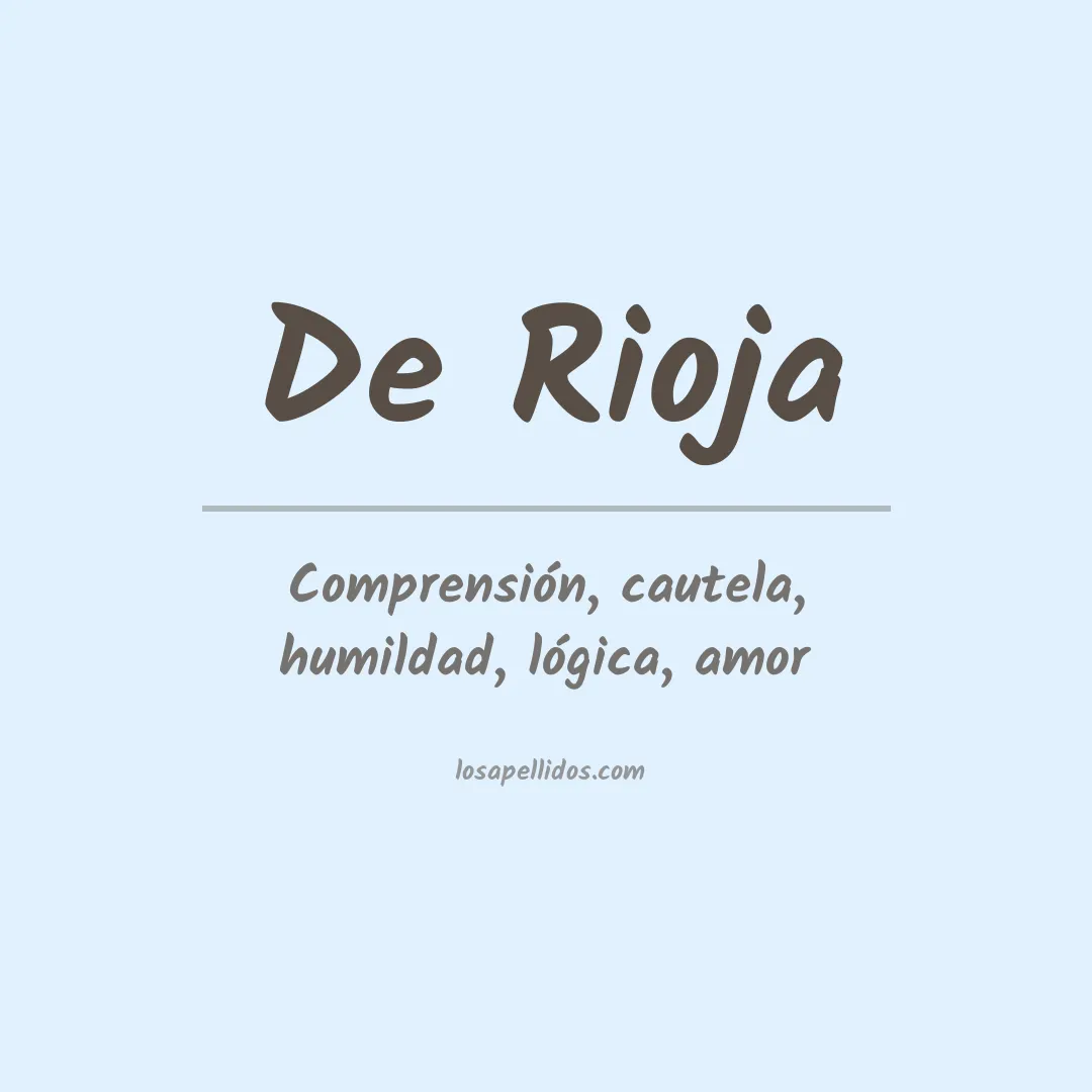 Apellido De rioja