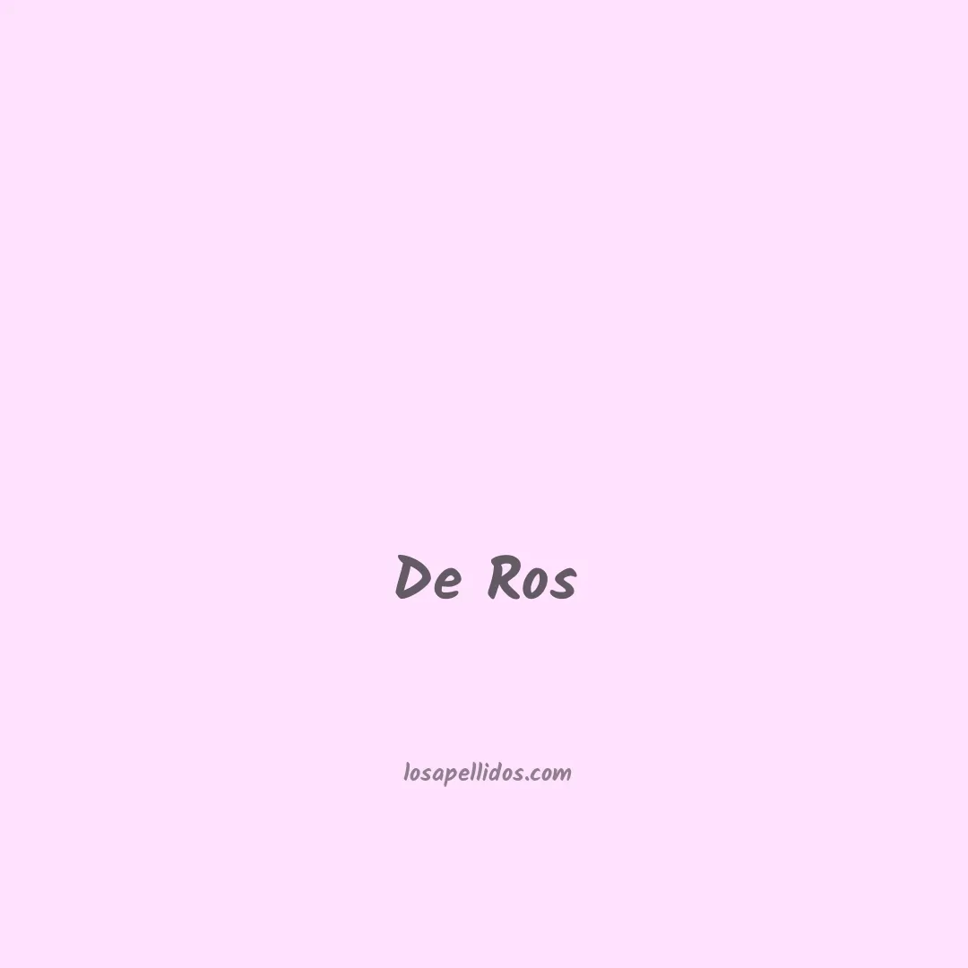De ros en chino